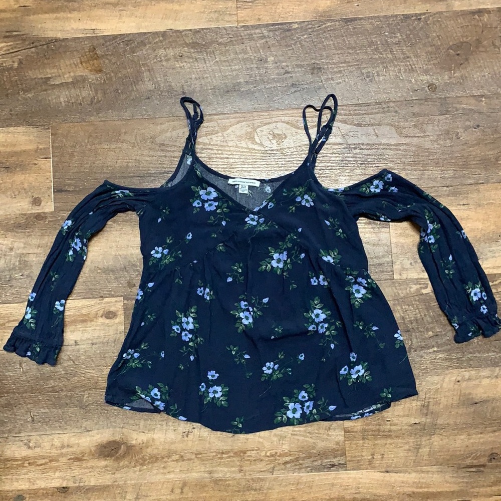 America Eagle Cold Shoulder Shirt